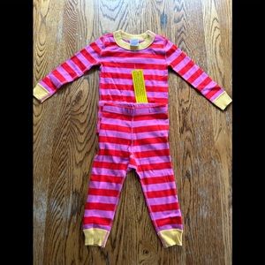 Kids pajamas Hannah andersson nwt size 2t organic cotton red and pink stripes
